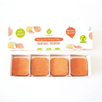 Pack Sailor's Bliss, Mini Champôs Sólidos de Manga & Laranja