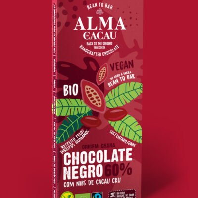 Chocolate Negro com Nibs de Cacau Cru 60%