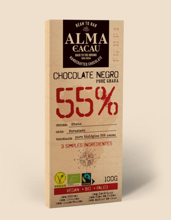 Chocolate Negro Pure Ghana 55%