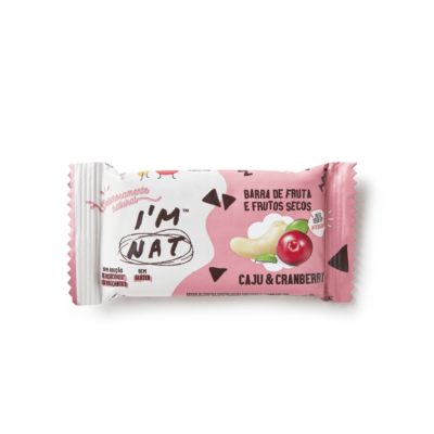 Barra de Fruta e Frutos Secos – Caju & Cranberry I'M NAT