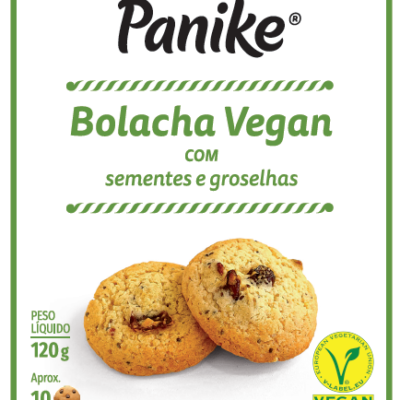 Bolacha vegan com sementes e groselhas