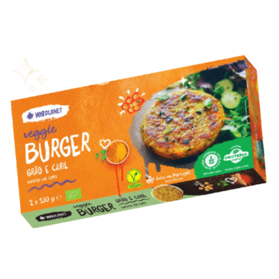 Hambúrguer Vegan de Grão, Batata doce e Caril - VegPlanet