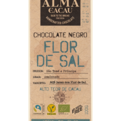 Chocolate Negro 60% Cacau com Flor de Sal - Alma do Cacau
